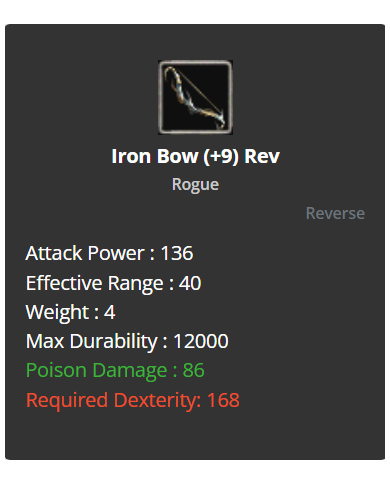 iron bow reb +9