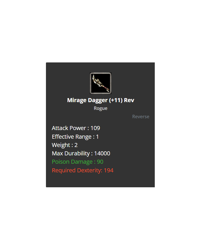 +9 mirage dagger