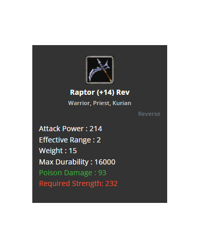 +14 Reverse Raptor