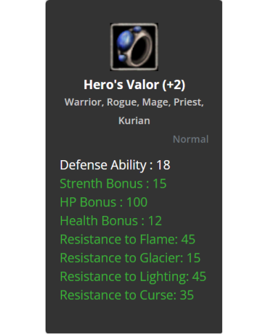 +2 Dual Hero's Valor