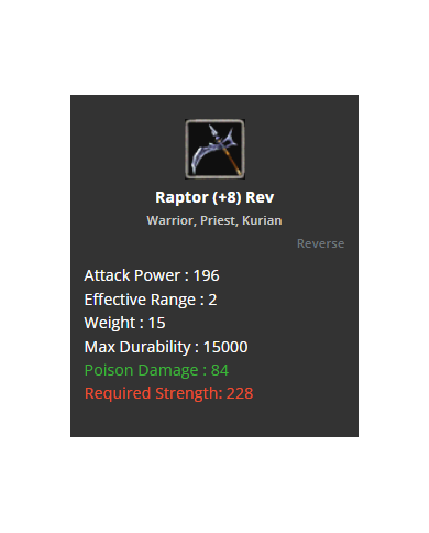 +8 Rev Raptor