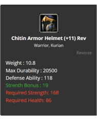 Chitin Armor Pauldron +11 (reverse)