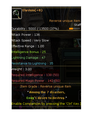 Reb +8 Elysium Staff