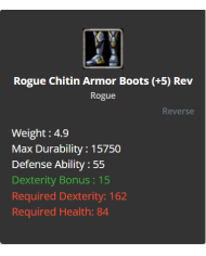 rogue chitin +8 4 adet