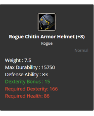 rogue chitin +8 4 adet