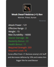 Weak Dwarf Nebiros
 +-1 Reverse