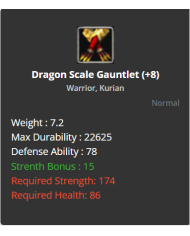 Dragon Scale Gauntlet
 +-8