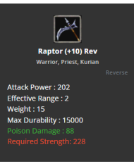 Raptor
 +-10 Reverse