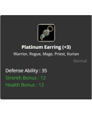 Platinum Earring (+3)