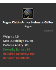 Rogue Chitin Set +8