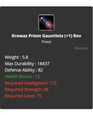 Krowaz Priest Set(+1) Rev