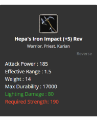 Hepa's Iron Impact +5 Rev