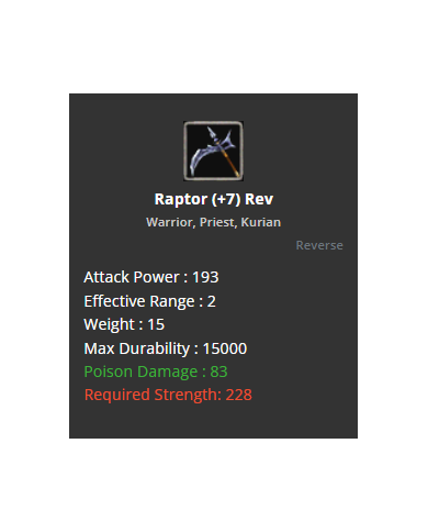 Raptor +7 Rev