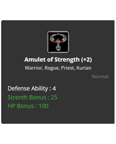 Amulet Of Strength +2