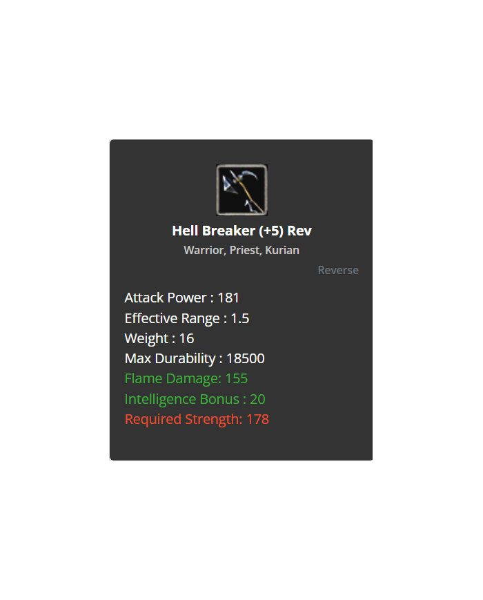 Hell Breaker +5 Rev