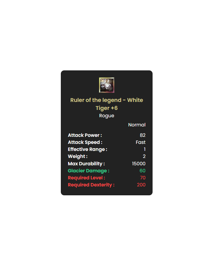 +6 White Tiger