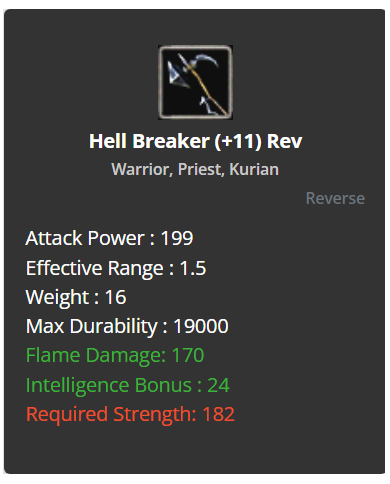 Hell Breaker +11 Rev