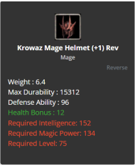 Krowaz Mage Set +1 Rev