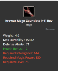 Krowaz Mage Set +1 Rev