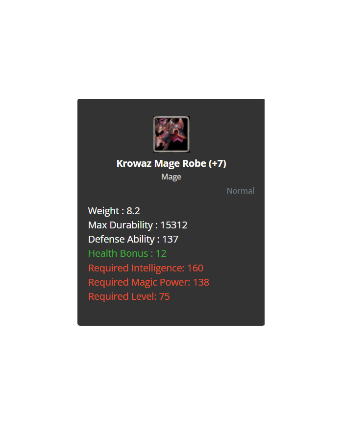 +7 Mage Krowaz Set