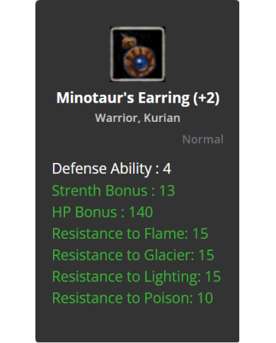 +2 Minotaur's Earring