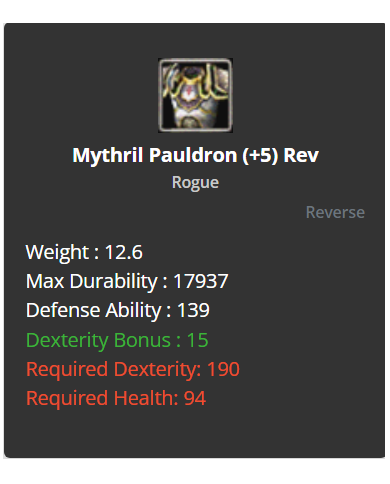 Mythril SET +5 Reb.