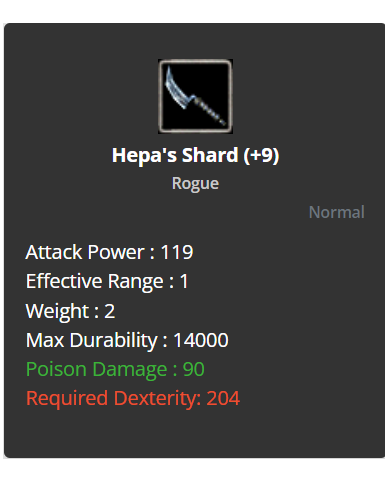 Hepa's Shard +9