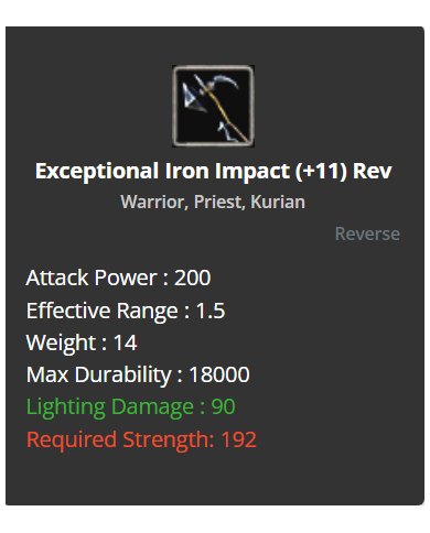 +9 Exp Iron Impact