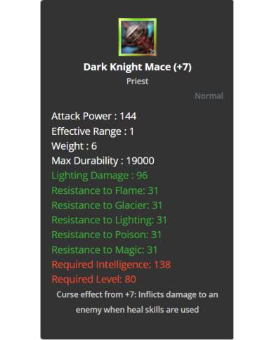 +7 Dark Knight Mace